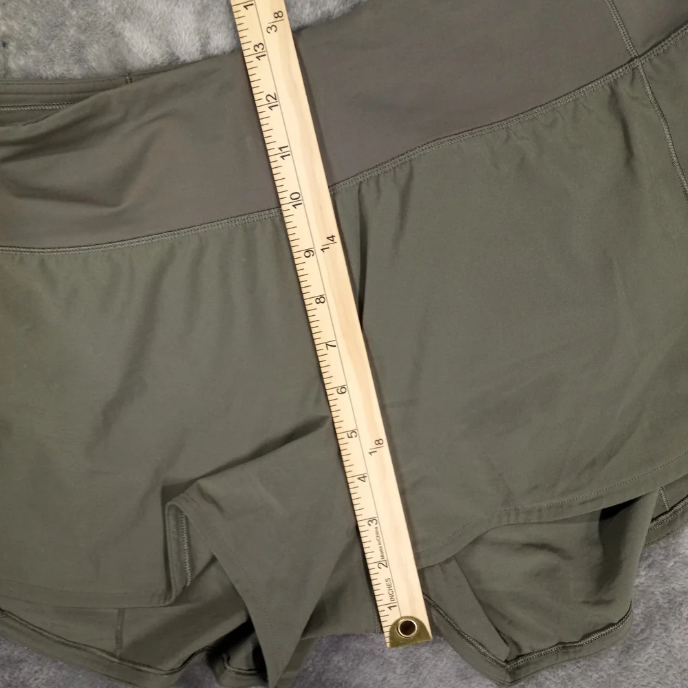 Lululemon Women's Olive Green Running Shorts Size 10 - Picture 11 of 12
